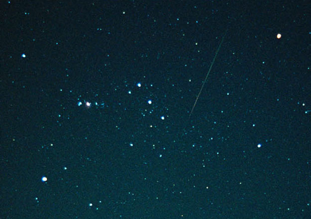 Год 2000: метеор из потока Леонид в созвездии Ориона