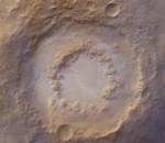 Заиндивевший кратер на Марсе
