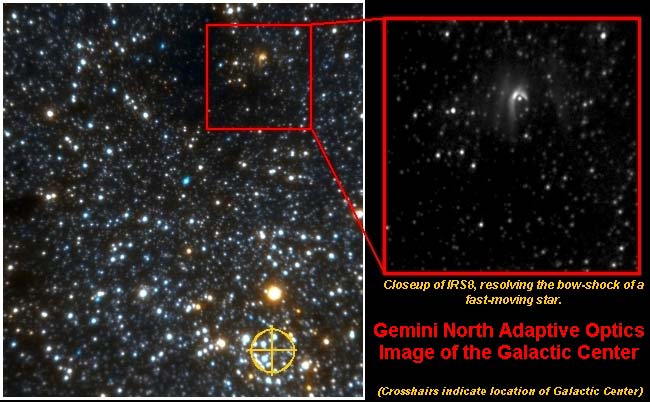 Gemini North Images Bow Shock Near Galactic Center