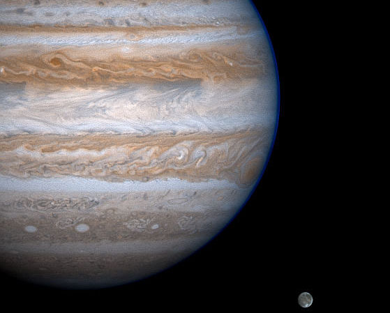 Ганимед под неусыпным взором Юпитера