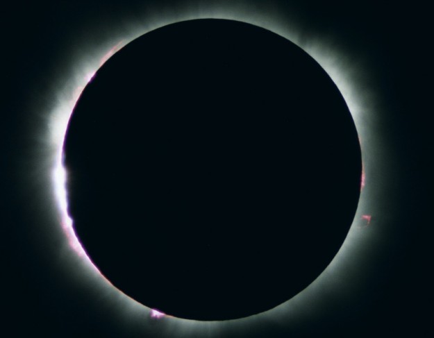 Total Eclipse of the Active Sun
