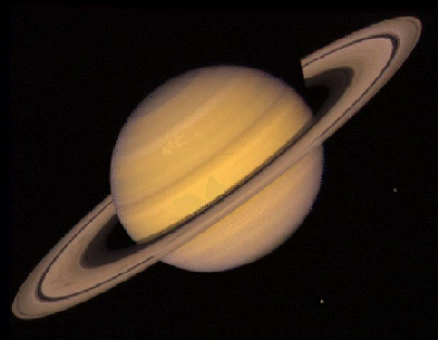 Saturn, kol'ca i dva sputnika 
