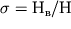 $\sigma = _{ } / $