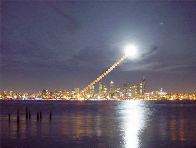 Moonrise Over Seattle