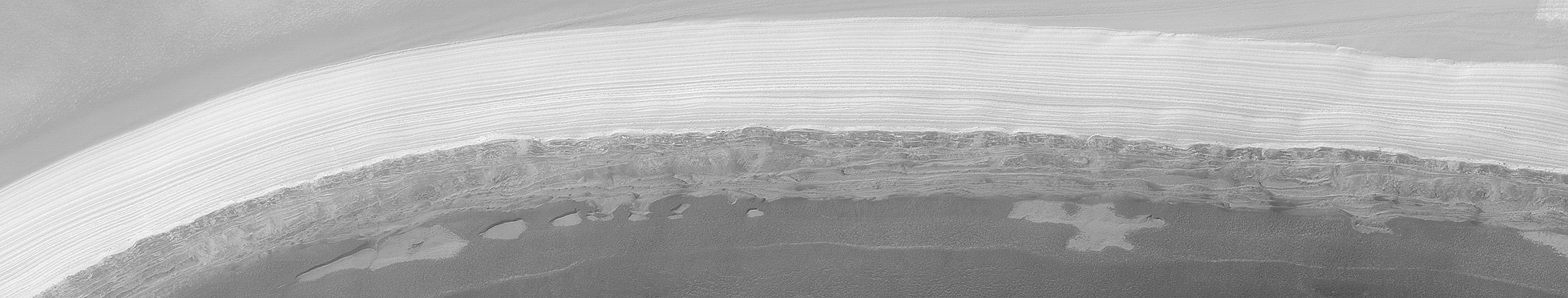 Water Ice Imaged in Martian Polar Cap