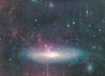 Галактика NGC 4388 выбрасывает огромное облако газа