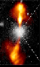 Связь струй и аккреционного диска в активной галактике