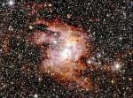 Гигантская эмиссионная туманность NGC 3603 в инфракрасном свете