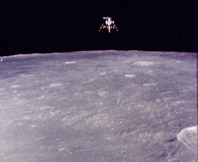 Apollo 12's Lunar Module Descends 