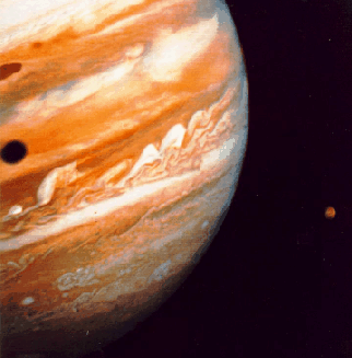 Jupiter, Io, and Ganymede's Shadow 