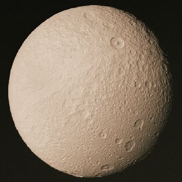 Saturn's Moon Tethys 