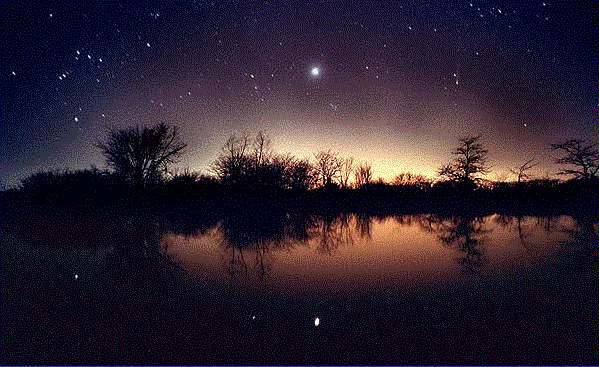 Hyakutake, Venus, Orion, and Pond 