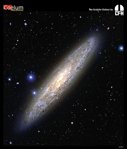 Spiral Galaxy NGC 253 Almost Sideways