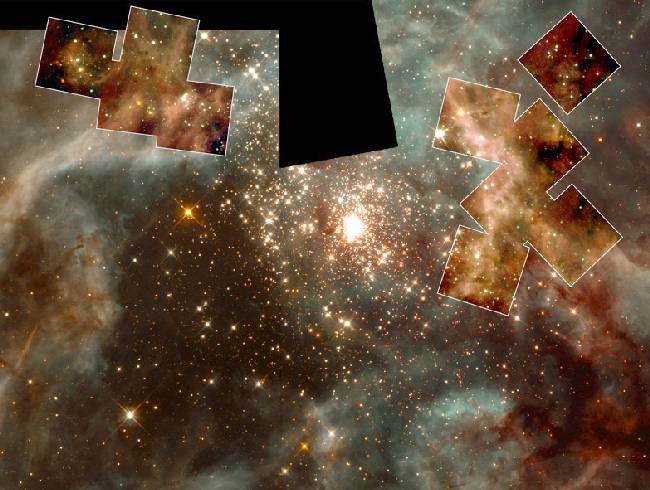 Massivnye zvezdy v oblasti zvezdoobrazovaniya 30 Zolotoi Ryby