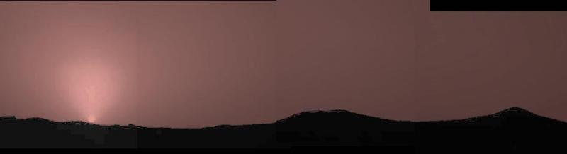 A Rusty Sunset on Mars