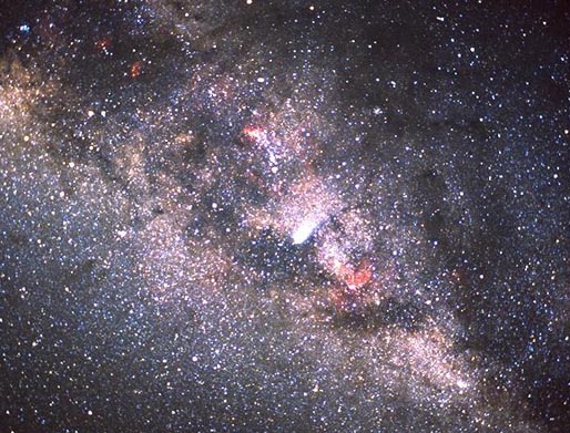 Comet Halley and the Milky Way