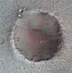 Марс: Большой Кратер в стерео