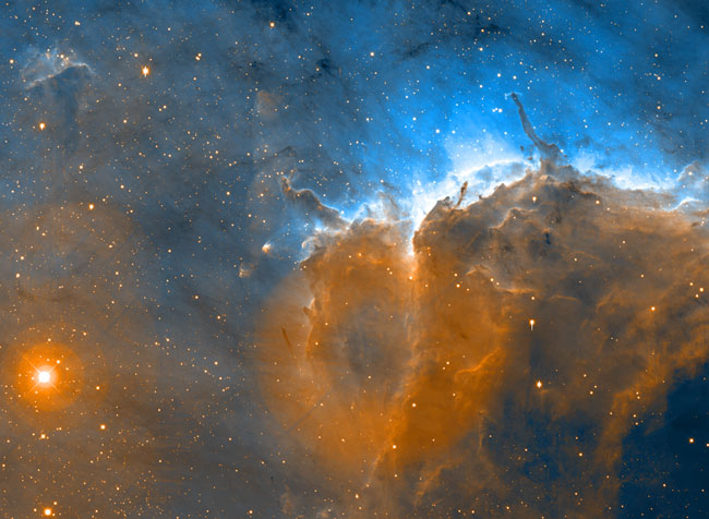 Pelican Nebula Ionization Front