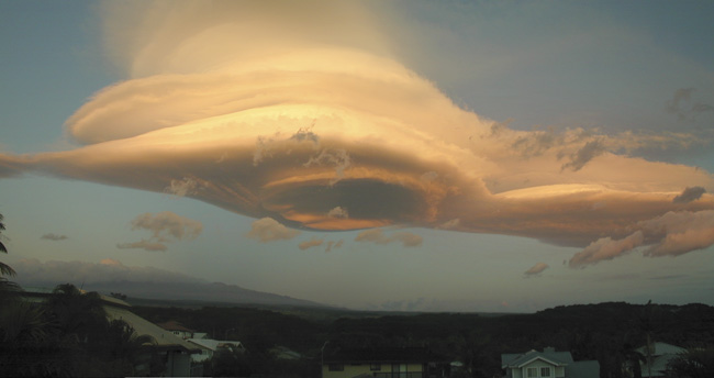 A Lenticular Cloud Over Hawaii