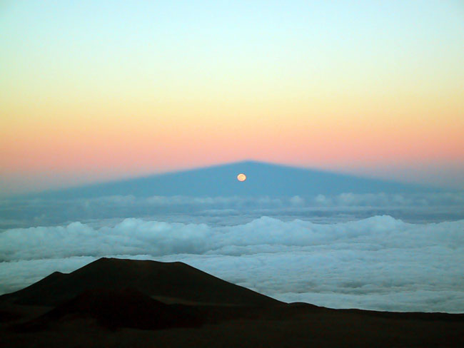 Moonrise Through Mauna Keas Shadow