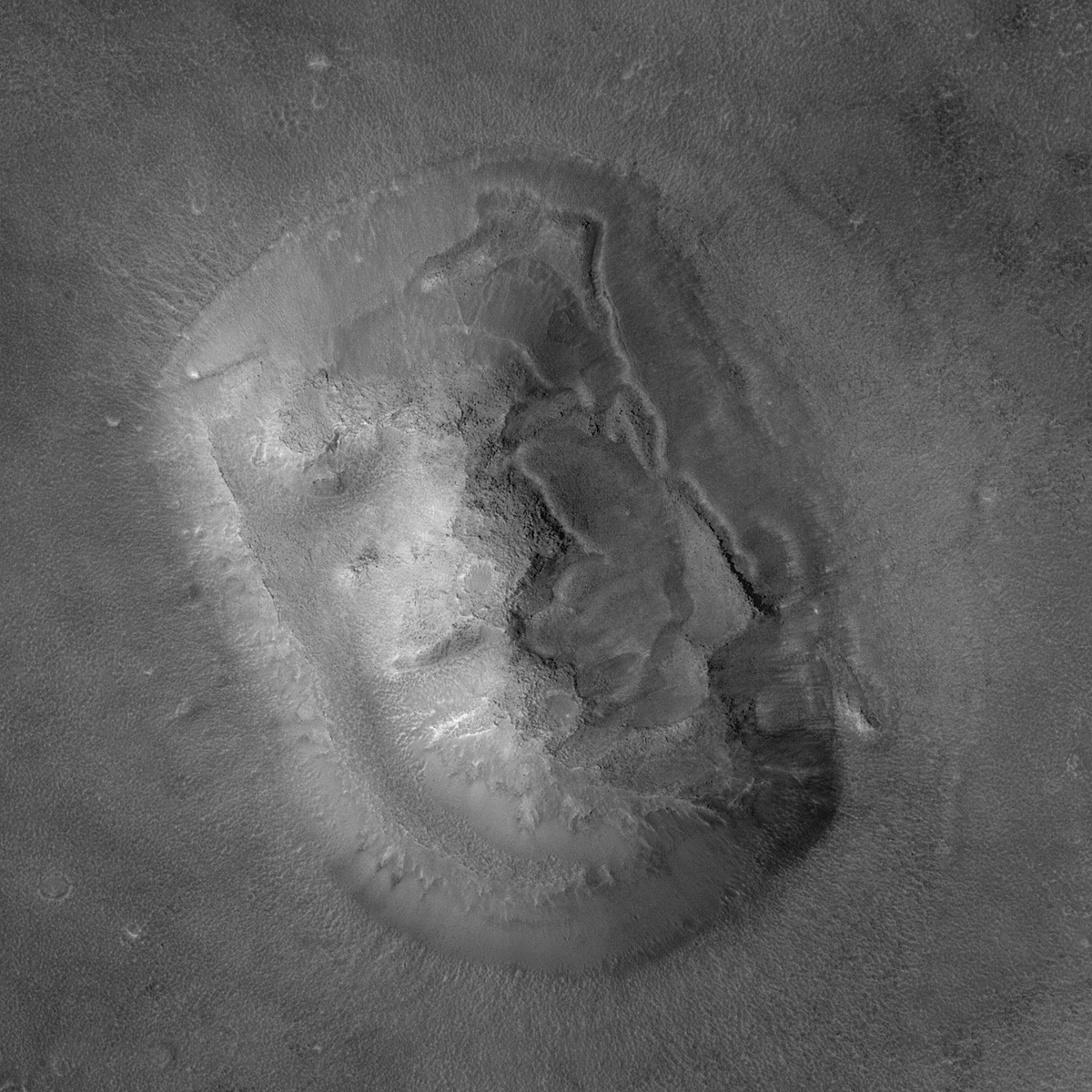 Close up of the Face on Mars