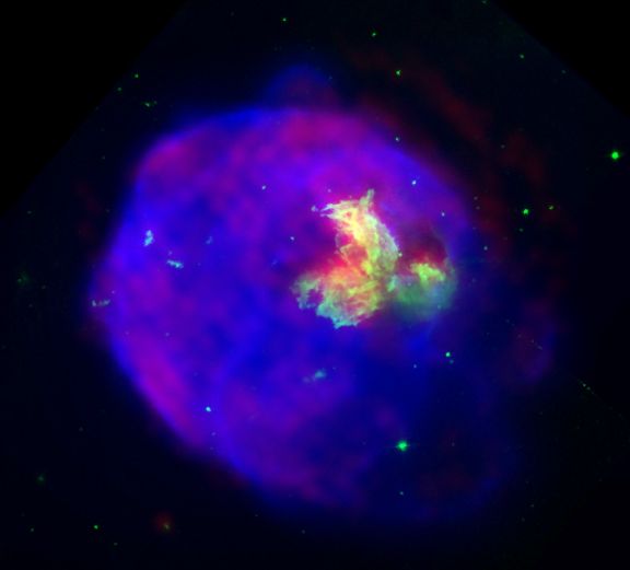Структура остатка вспышки сверхновой N63A
