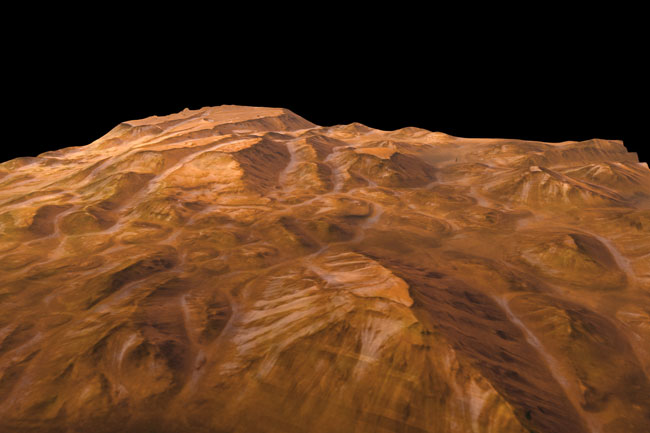 Перспектива долины Маринера с аппарата "Марс-Экспресс"