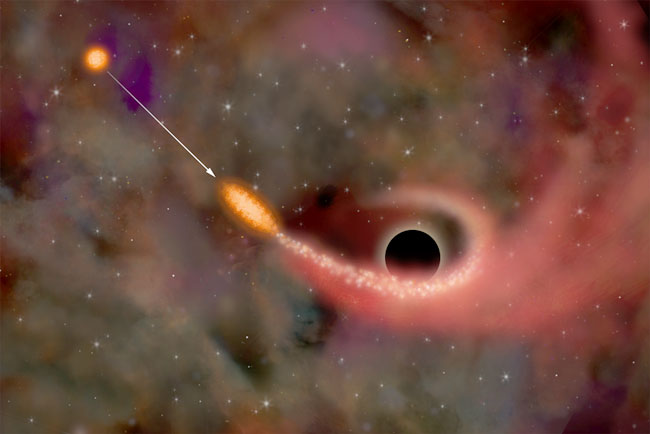 X Rays Indicate Star Ripped Up by Black Hole