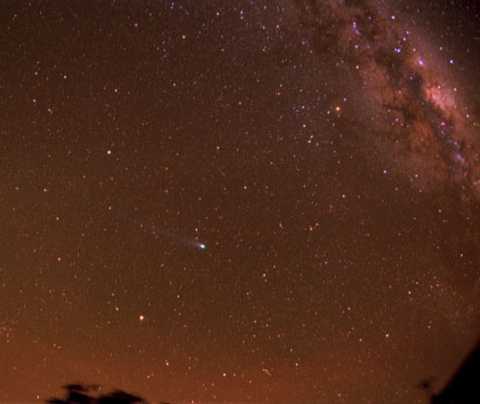 Comet Hyakutake and the Milky Way