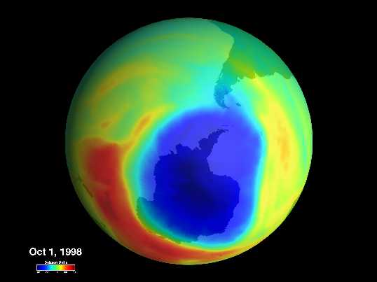 Самая большая озоновая дыра