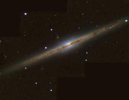 Spiral'naya galaktika NGC 891 s torca