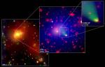 C153 пролетает сквозь скопление галактик