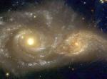 Спиральные галактики в ходе  столкновения