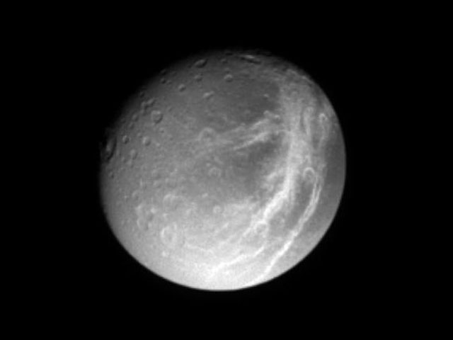 Saturns Moon Dione from Cassini