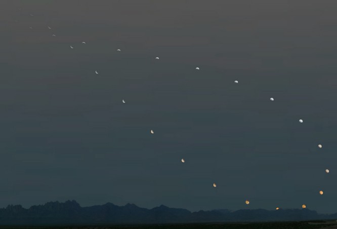 Analemma of the Moon