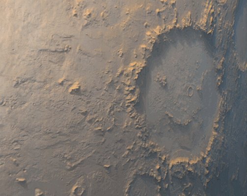 Happy Face Crater on Mars