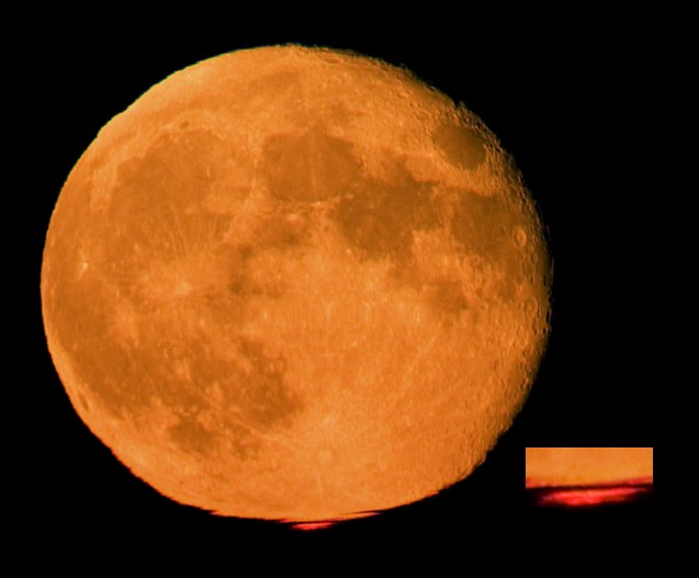 red orange moon