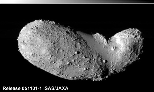 APOD: 2005 December 28-  Smooth Sections on Asteroid Itokawa