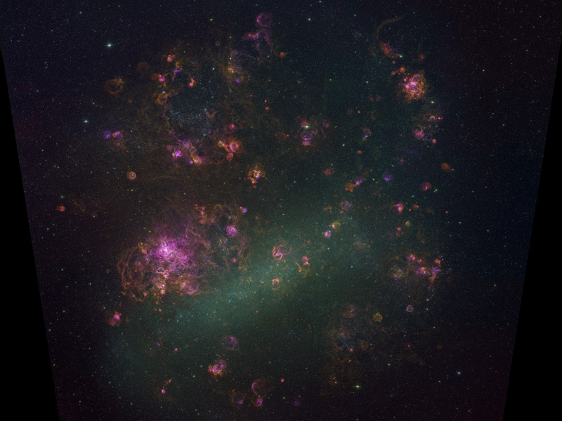 The LMC Galaxy in Glowing Gas