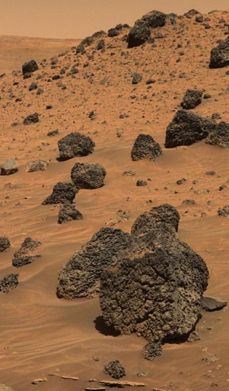 Volcanic Bumpy Boulder on Mars