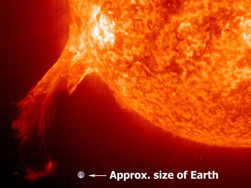 An Erupting Solar Prominence from SOHO