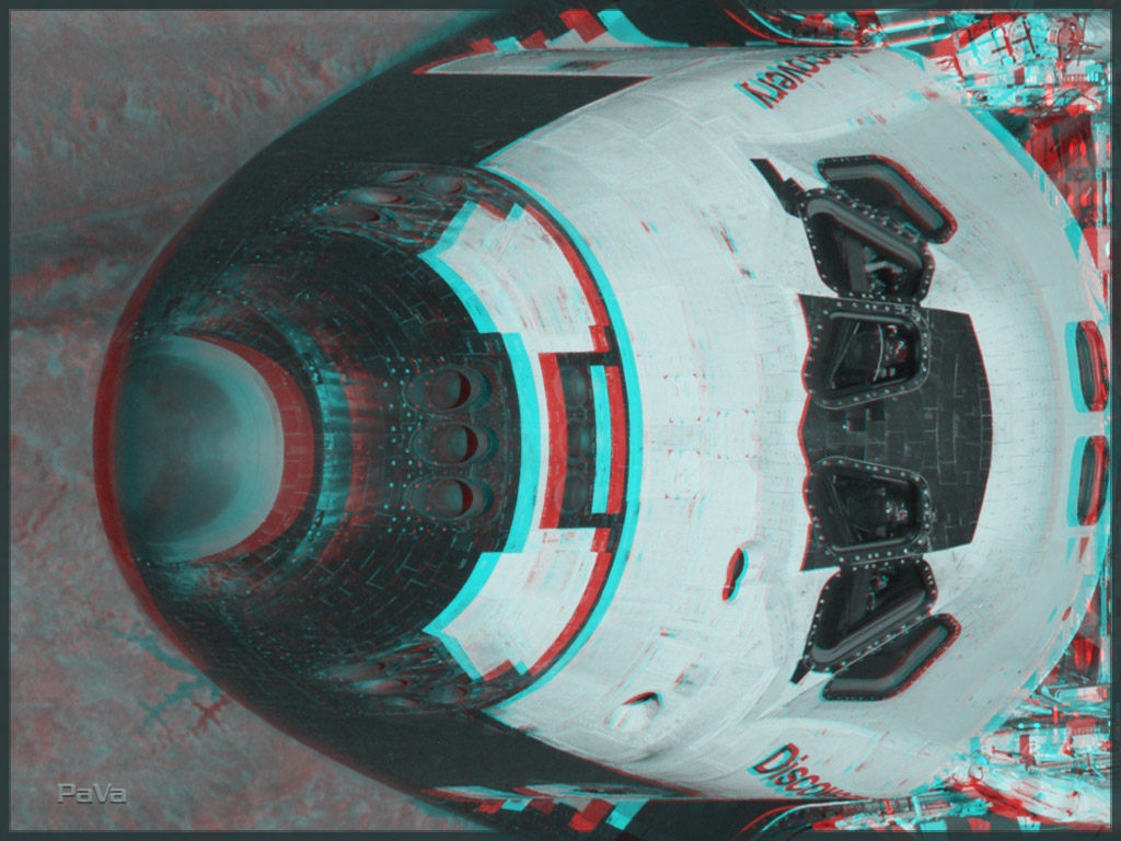 Discovery Orbiter Anaglyph