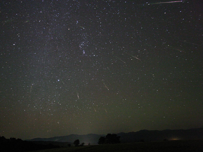 Метеоры из потока Орионид над Турцией