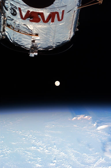 Earth, Moon, Hubble