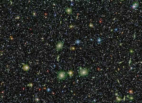Скопление галактик в направлении на Великий Аттрактор