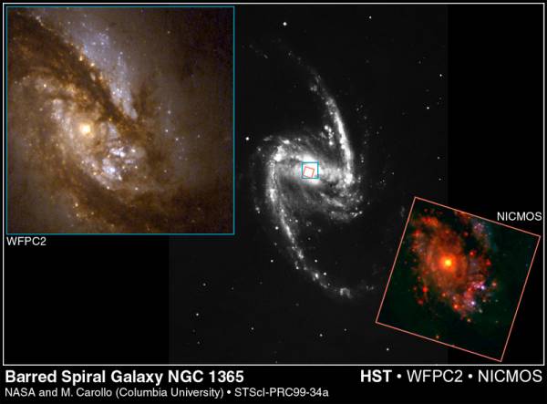 NGC 1365: Barred Spiral Galaxy