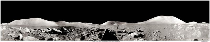 Apollo 17 Panorama: Astronaut Running
