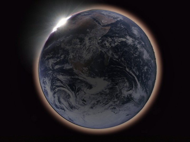 Solar Eclipse from the Moon