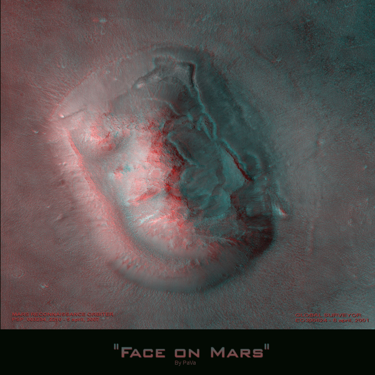 3D Face on Mars