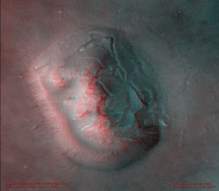 Трехмерное Лицо на Марсе